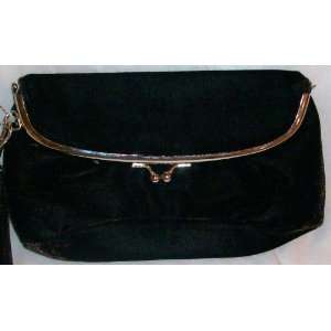  Dark Maroon Velvet Frame Mini Hand Bag/purse