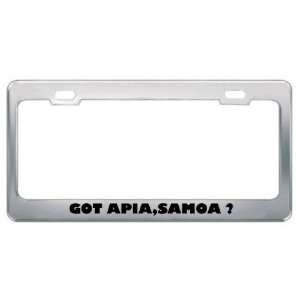 Got Apia,Samoa ? Location Country Metal License Plate Frame Holder 