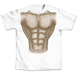 Muscle Man T Shirt Humor Tee Ring Front Back Print New  