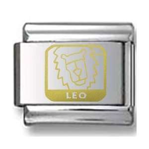  Leo the Lion Gold Laser Italian Charm: Jewelry
