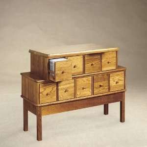  Leslie Dame Solid Oak Apothecary Style CD Cabinet (Various 