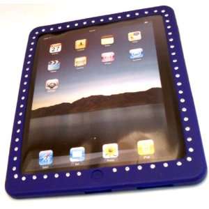 Apple iPad 1 1st Gen Blue Jewel Gem Diamond Soft Silicone 