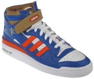 Mens ADIDAS Forum Mid RS Basketball Blue/Red/Run White Sneakers  