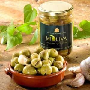 Fresh Cracked Aloreña Olives in Garlic & Herb Marinade  