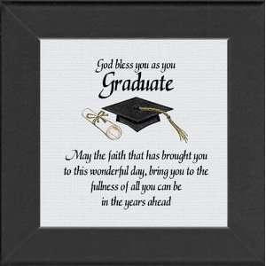  Graduation Framed Gift God Bless You on Your Graduation 