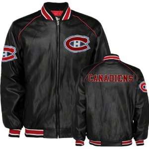 Montreal Canadiens Faux Leather Varsity Jacket