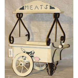  Old World Cart Bakery Display Prop   Meat Cart