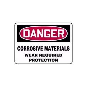   MATERIALS WEAR REQUIRED PROTECTION 10 x 14 Adhesive Dura Vinyl Sign