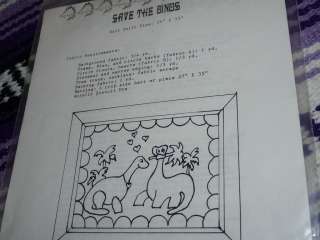 Vtg NEEDLE IN THE HAYSTACK Quilt Pattern SAVE DINOSAURS  