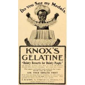  1900 Ad C. B. Knox Gelatine Desserts Cake Mold Boy Chef 