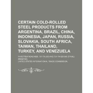  Certain cold rolled steel products from Argentina, Brazil 