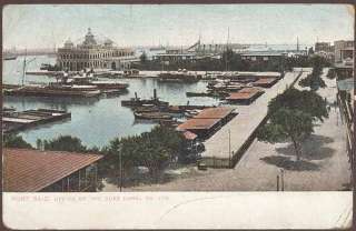 EGYPT RARE BEAUTY SUEZ CANAL PORT SAID 1906 POSTCARD  