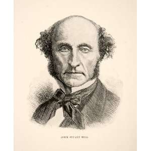  1901 Print John Stuart Mill Empiricism Utilitarianism 