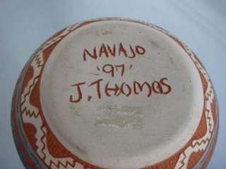 Thomas Navajo Native American Pottery Vase Original  