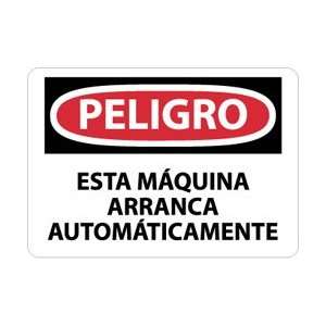 SPD87PB   Peligro, Esta Maquina Arranca AutomaticaMente, 10 X 14 