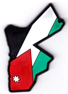 Jordan Map & Flag Rubber Fridge Magnet Souvenir Jordan  