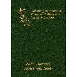   Aloys und Imelde microform Agnes von, 1884  Zahn Harnack Books