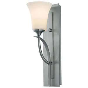  Barrington One Light Brushed Steel Wall Sconce: Home 