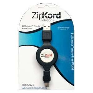  EKG/ZipKord, ZIP 300USBM5 USB Mini5B RT Cable Blk 40in 
