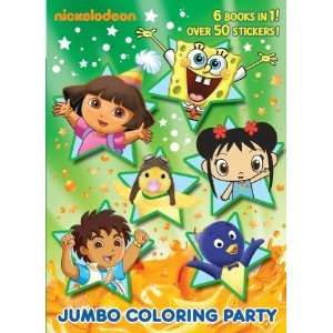   Jumbo Coloring Party Coloring Book with Stickers 6 in 1: Toys & Games