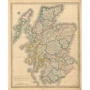  Arrowsmith 1836 Antique Map of Scotland: Office Products
