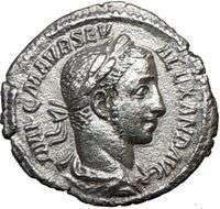 SEVERUS ALEXANDER 225AD Ancient Silver Roman Coin MARS War God w spear 