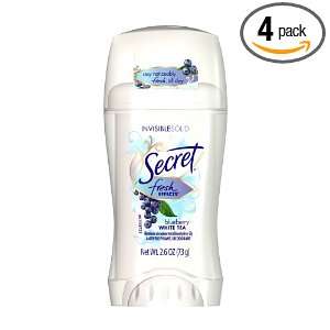  Perspirant Deodorant, Blueberry White Tea, 2.6 Ounce Stick (Pack of 4
