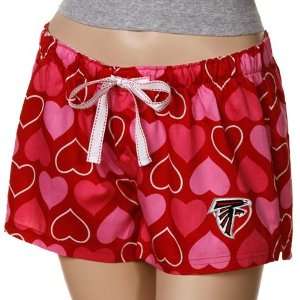 Reebok Atlanta Falcons Ladies Red Candy Hearts Boxer Shorts:  