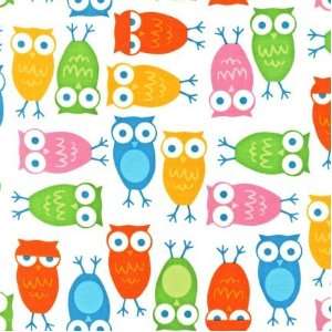  Urban Zoologie Owl White Ann Kelle Fabric Two Yards (1.8m 