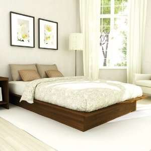   dCOR design Plateau Platform Bed in Urban Maple   Full