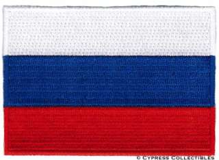 RUSSIA FLAG embroidered iron on PATCH RUSSIAN EMBLEM  