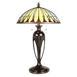  Quoizel Opalescent Tiffany Style Table Lamp: Home 