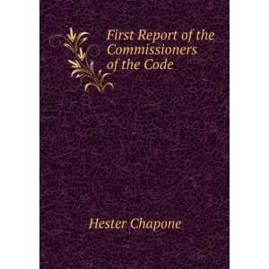   First Report of the Commissioners of the Code Hester Chapone Books