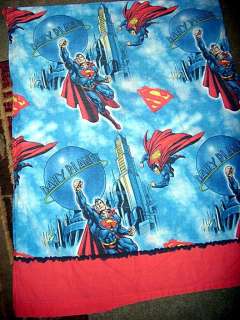 for sale is a used superman twin flat sheet used but still