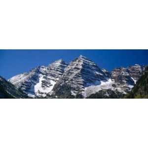 Snowcapped Mountains, Maroon Bells, Aspen, Colorado, USA Photographic 