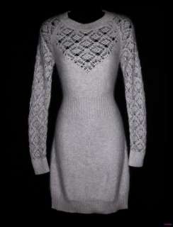 NEW $98 Victorias Secret Pointelle Detail Sweater Dress S 4 6  