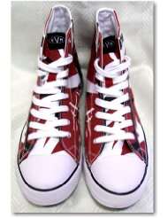 Eddie Van Halen EVH Red/Black/White Combo HIGH Top Sneaker Tennis 