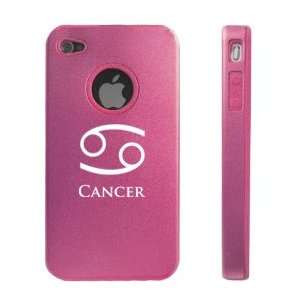   Pink D1020 Aluminum & Silicone Case Cover Horoscope Astrology Cancer