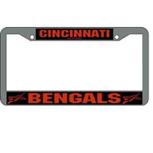  Cincinnati Bengals Nfl Chrome License Plate Frame: Sports 