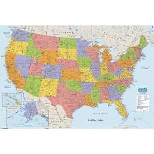  United States Laminated Map 38X25