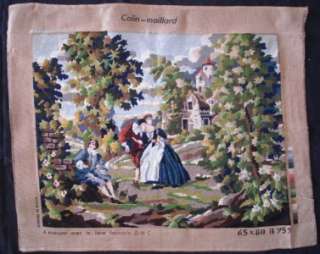   completed Needlepoint Pater, Jean Baptiste Blind Mans Buff 25x19.5
