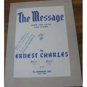  The Message (Sheet Music) (Song for Voice and Piano High 