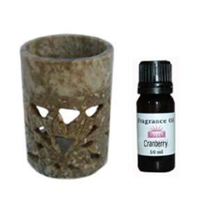 Flowing Leaf Aromatherapy Oil Burner Diffuser with Cranberry Fragrance 