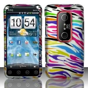   colorful zebra design phone case for the HTC Evo 3D 