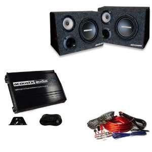   AA63XT Speakers/1000W 2 CH Amp/4 GA Wiring Kit Combo: Car Electronics