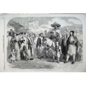  1860 Types Population North Africa People Donkey Print 