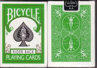   Ohio Made Bicycle 808 GREEN Rider Back Playing Cards, Decks!  