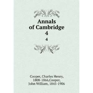   of Cambridge. Charles Henry Cooper, John William, Cooper Books