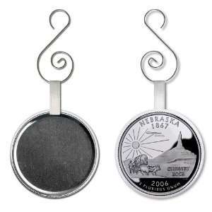 Creative Clam Nebraska State Quarter Mint Image 2.25 Inch Button Style 