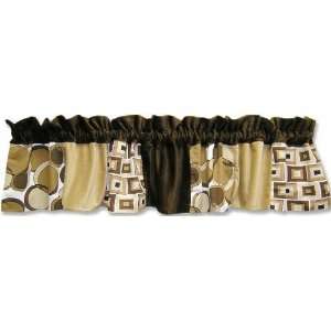  Bubbles Brown Valance White: Baby